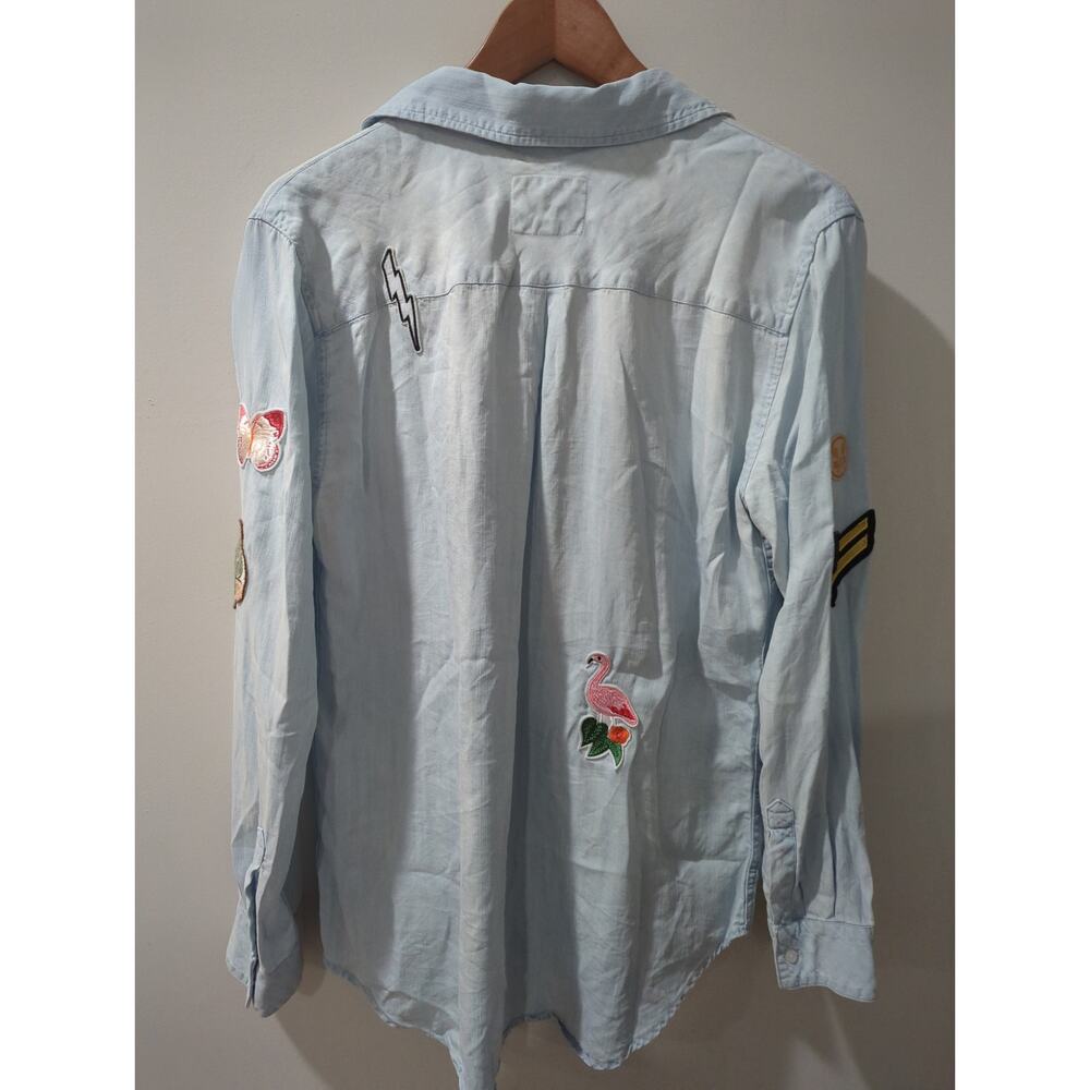 Rails Carter Chambray Patch Button Down Shirt - image 8